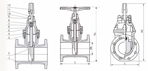Soft sealed concealed stem gate valve